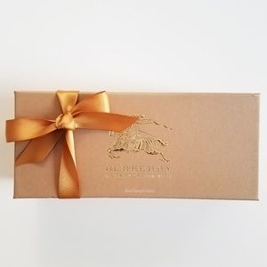 BURBERRY GOLD EMBOSSED SUNGLASSES GIFT BOX +RIBBON